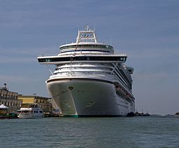 Cruiseskip Ruby Princess in Venezia