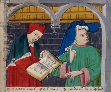 Notary and lawyer, 1434, illustration from Capodilista Codex, manuscript, Italy, 15th century, Detail; Museo Civico degli Eremitani, Padua, Italy, Public domain, via Wikimedia Commons