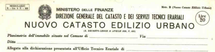 Extras dintr-un plan catasto din 1939, forma B